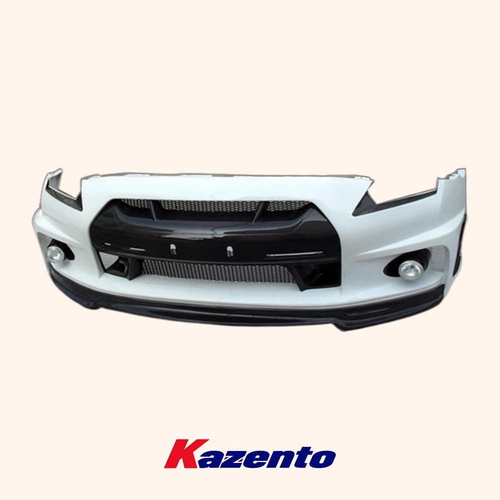 Kazento For Nissan R35 GTR 08-16 WD Style Partial Carbon Front Bumper (no fog light) Kazento Carbon Parts 车身侧板 R35-FB-WD-TYPE1-PCF