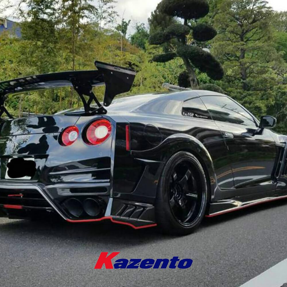 Kazento For Nissan R35 GTR 08-17 TS Style Carbon Fiber Rear Fender Flares Arches Add On Kazento Carbon Parts 车身侧板