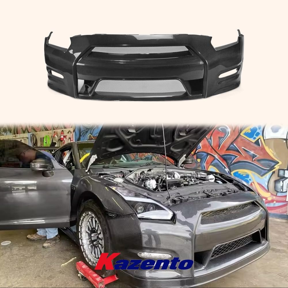 Kazento For Nissan R35 GTR 11-15 OE Style Carbon Fiber Body Kit Front Bumper Kazento Carbon Parts 车身侧板 R35-FB-OE-1113-CF