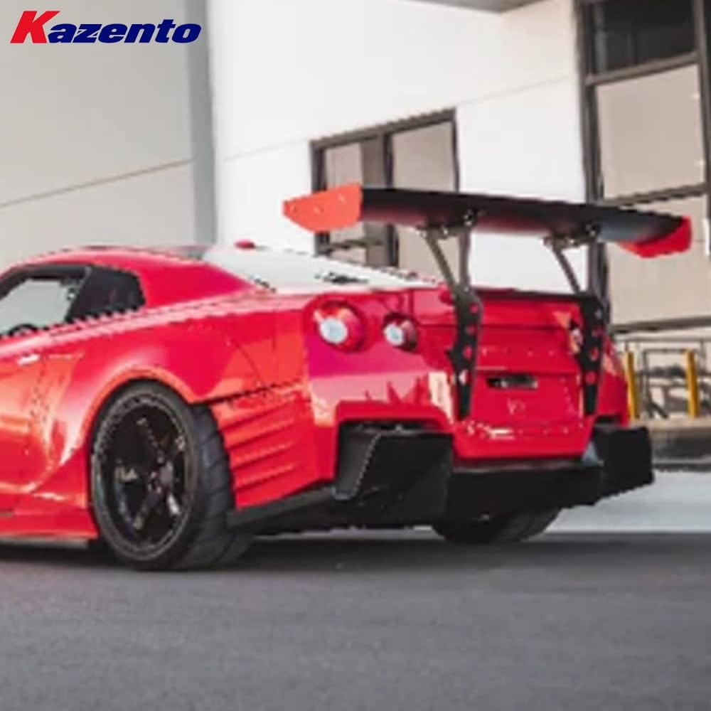Kazento For Nissan R35 GTR BAN Style Carbon Fiber Rear Trunk Boot GT Wing Spoiler Kazento Carbon Parts 车身侧板 R35-RS-BANSO-GT-CF