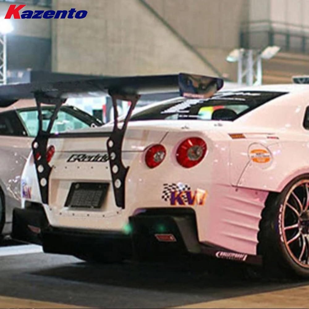 Kazento For Nissan R35 GTR BAN Style Carbon Fiber Rear Trunk Boot GT Wing Spoiler Kazento Carbon Parts 车身侧板 R35-RS-BANSO-GT-CF