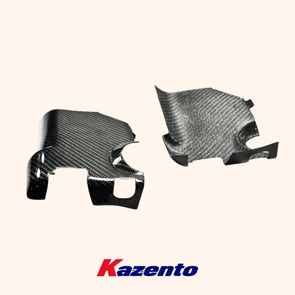 Kazento For Nissan R35 GTR (LHD Only) Steering Column Surround Trim Set Carbon Fiber Kazento Carbon Parts 车身侧板 R35-COLUMN-CF