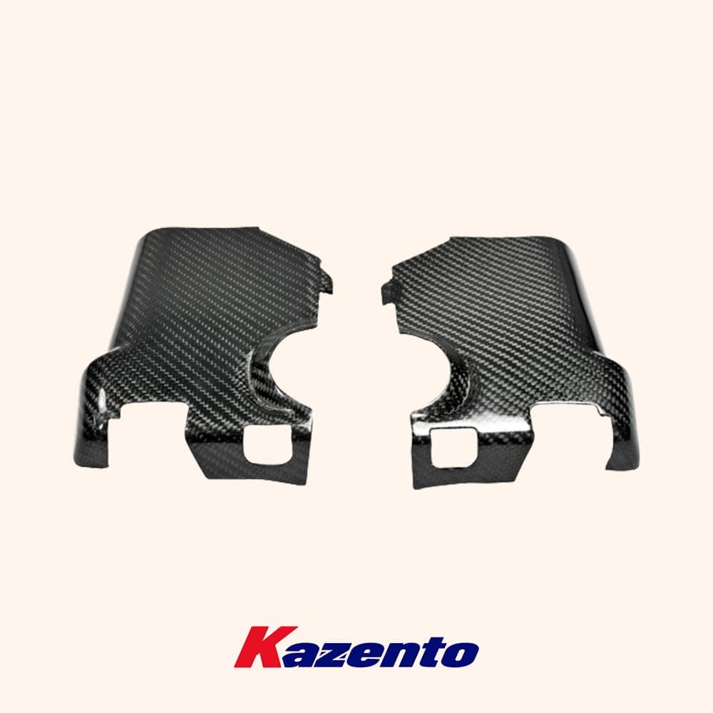 Kazento For Nissan R35 GTR (LHD Only) Steering Column Surround Trim Set Carbon Fiber Kazento Carbon Parts 车身侧板 R35-COLUMN-CF