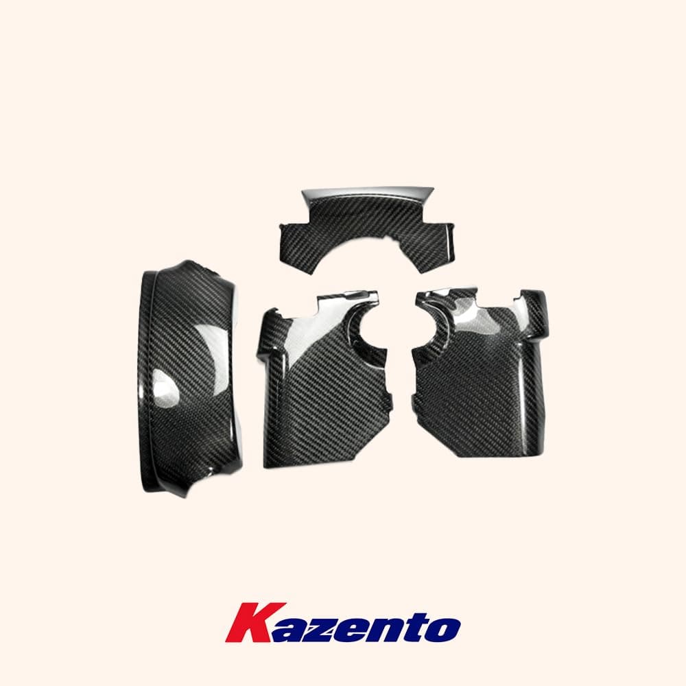 Kazento For Nissan R35 GTR (LHD Only) Steering Column Surround Trim Set Carbon Fiber Kazento Carbon Parts 车身侧板 R35-COLUMN-CF