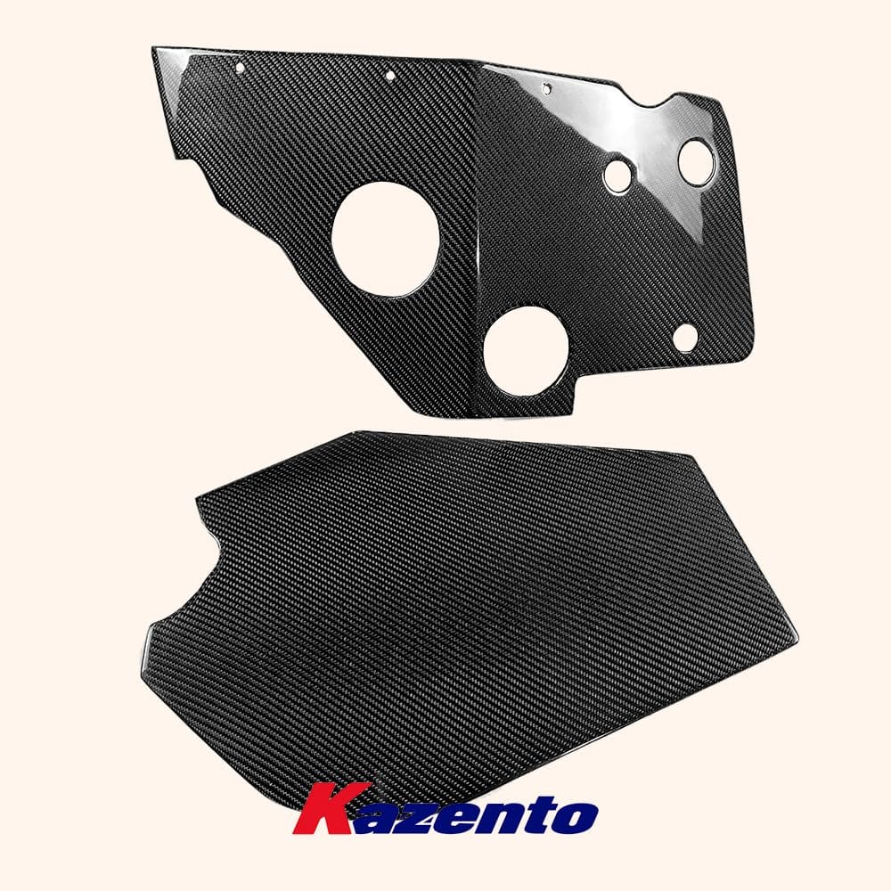 Kazento For Nissan Skyline R34 GTR Carbon Fiber Front Hood Air Filter Cover Trim Pair Kazento Carbon Parts 车身侧板 R34-FILTER-CF