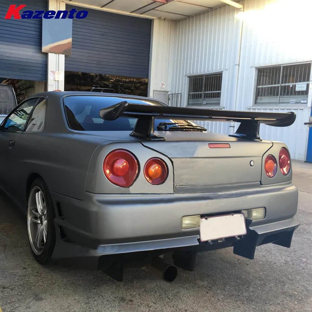 Kazento For Nissan Skyline R34 GTR GTT OE Short Type Spoiler Leg 13cm Height Carbon Kazento Carbon Parts 车身侧板 R34-LEG-OE-SHORT-CF