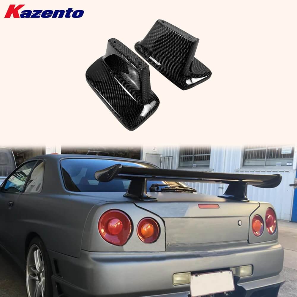 Kazento For Nissan Skyline R34 GTR GTT OE Short Type Spoiler Leg 13cm Height Carbon Kazento Carbon Parts 车身侧板 R34-LEG-OE-SHORT-CF