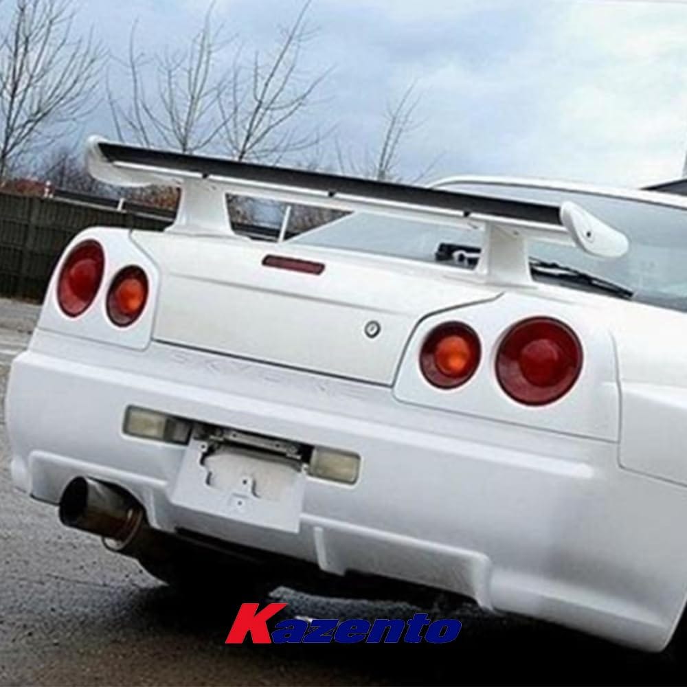 Kazento For Nissan Skyline R34 GTR (OE Spoiler Only) Carbon Wing Blade Stand Base Kits Kazento Carbon Parts 车身侧板 R34-LEG-OE-LID-CF