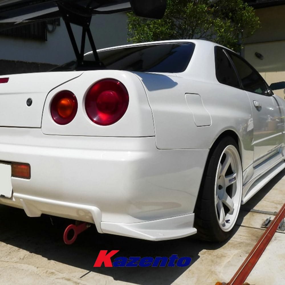 Kazento For Nissan Skyline R34 (GTR only) HSM Fiberglass Unpaint Rear Bumper Spat Add On Kazento Carbon Parts 车身侧板 R34-SPAT-HSM-FRP