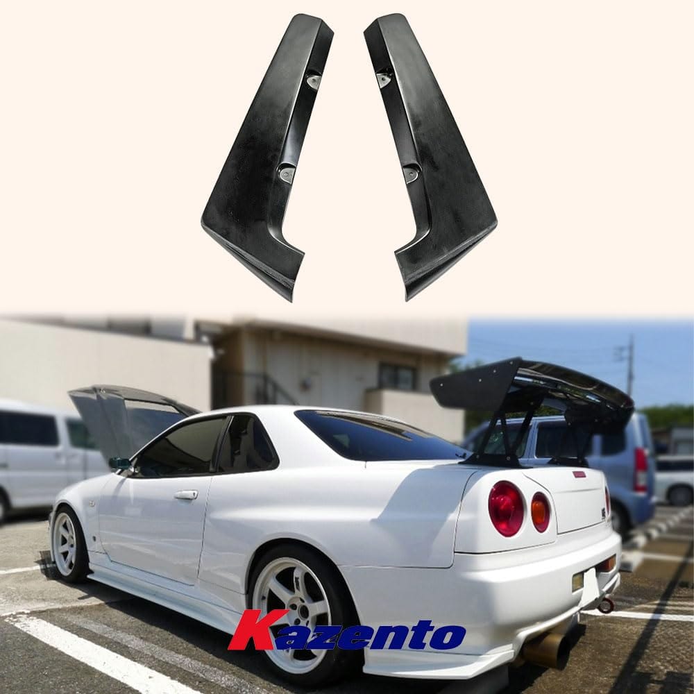 Kazento For Nissan Skyline R34 (GTR only) HSM Fiberglass Unpaint Rear Bumper Spat Add On Kazento Carbon Parts 车身侧板 R34-SPAT-HSM-FRP
