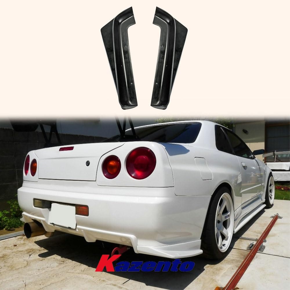 Kazento For Nissan Skyline R34 (GTR only) HSM Fiberglass Unpaint Rear Bumper Spat Add On Kazento Carbon Parts 车身侧板 R34-SPAT-HSM-FRP