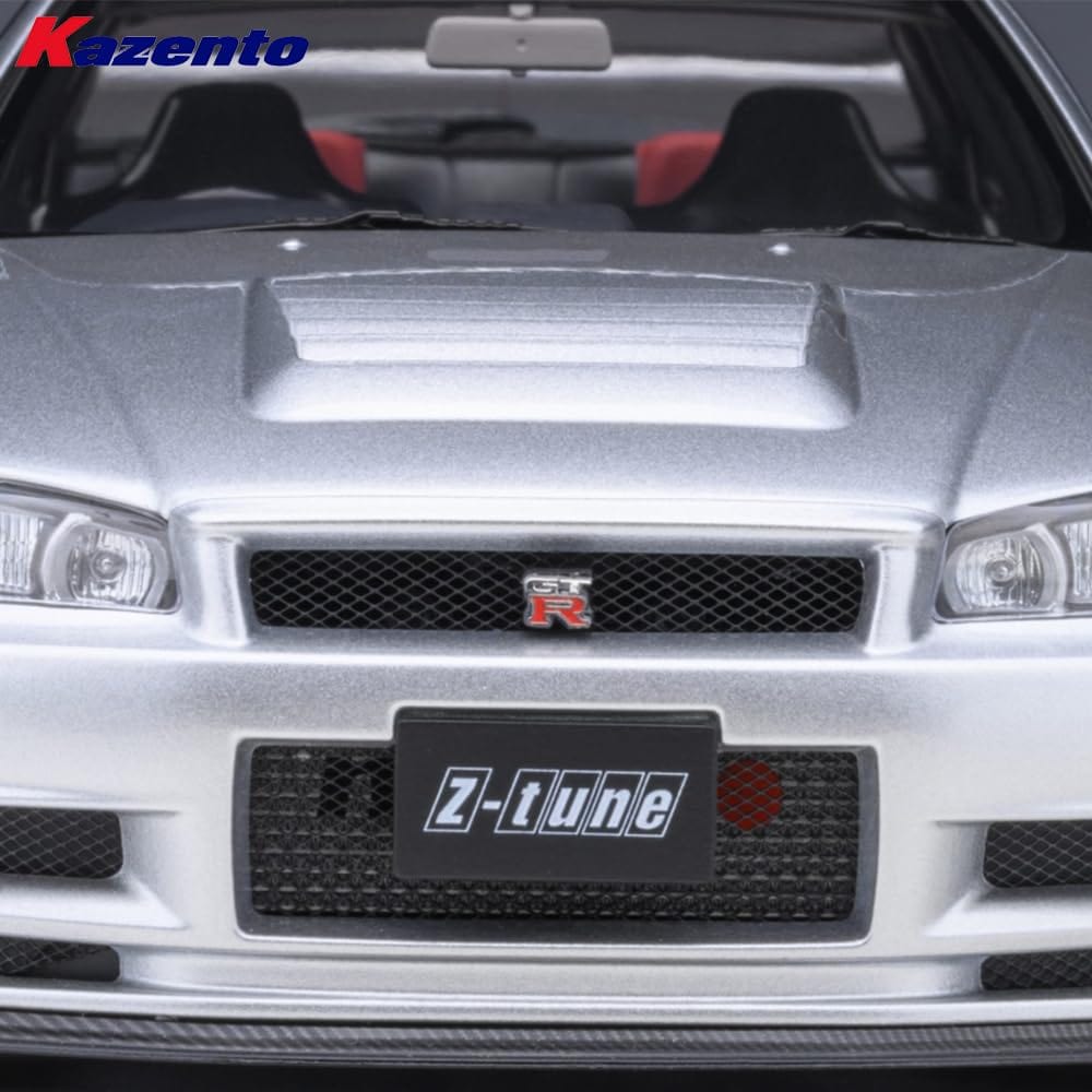 Kazento For Nissan Skyline R34 (GTR Only) NIS Type ZTune Carbon Fiber Front Bumper Kazento Carbon Parts 车身侧板 R34-FB-ZT-GTR-CF