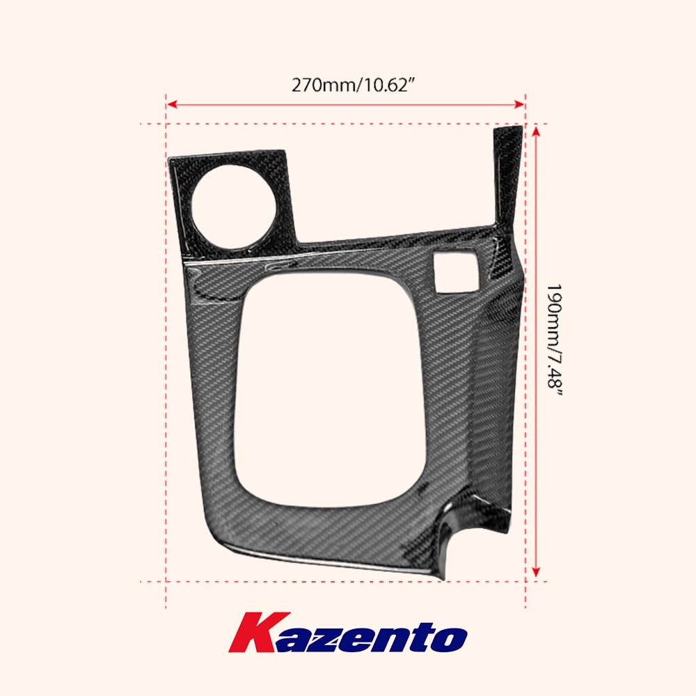 Kazento For Nissan Skyline R34 GTR (RHD AUTO only) KZ Carbon Fiber Gear Surround Cover Kazento Carbon Parts 车身侧板 R34-CONSOLE-OE-R-CF