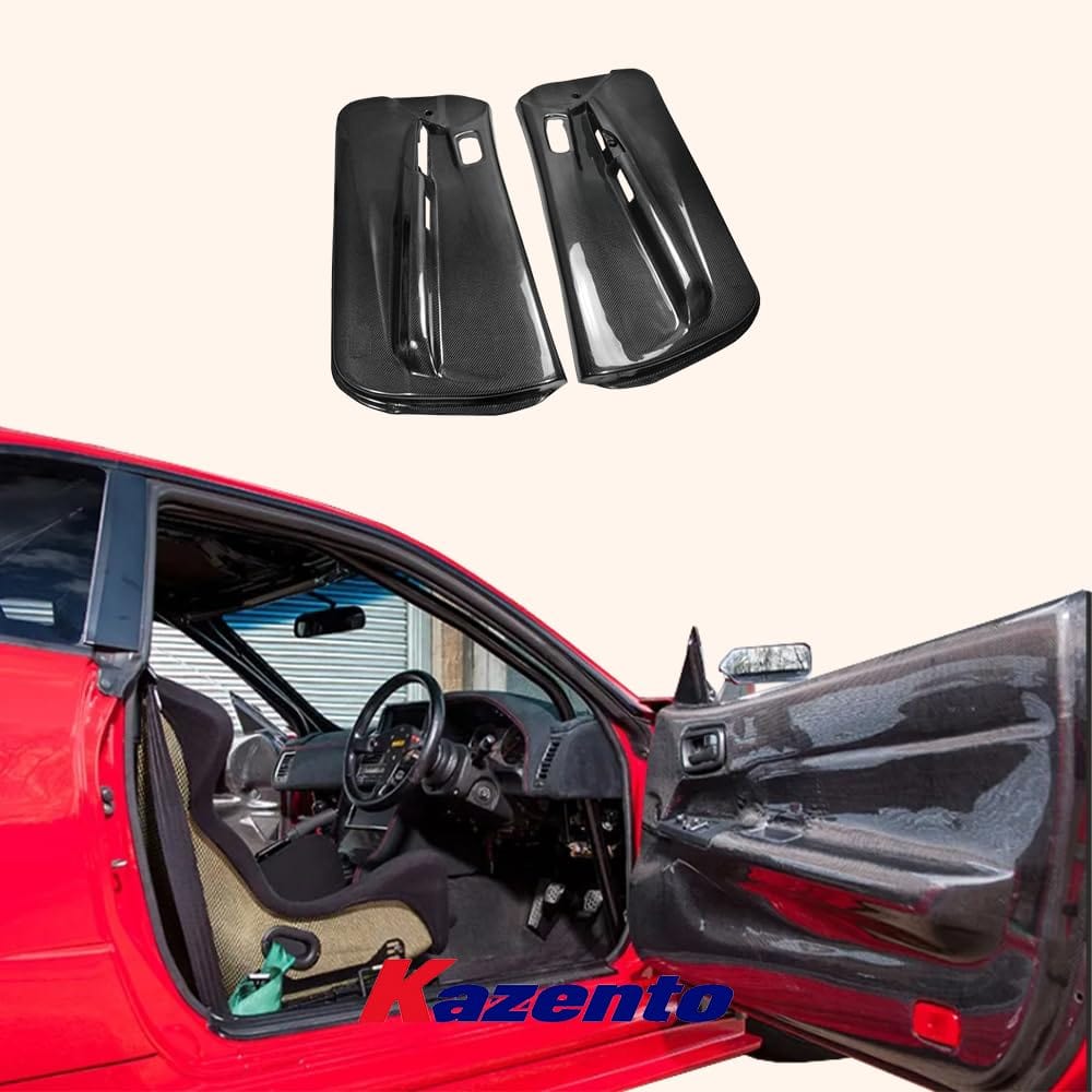 Kazento For Nissan Skyline R34 GTR (RHD only) KZ Carbon Fiber Inner Door Panel Card Pair Kazento Carbon Parts 车身侧板 R34-DOOR-INNER-R-CF