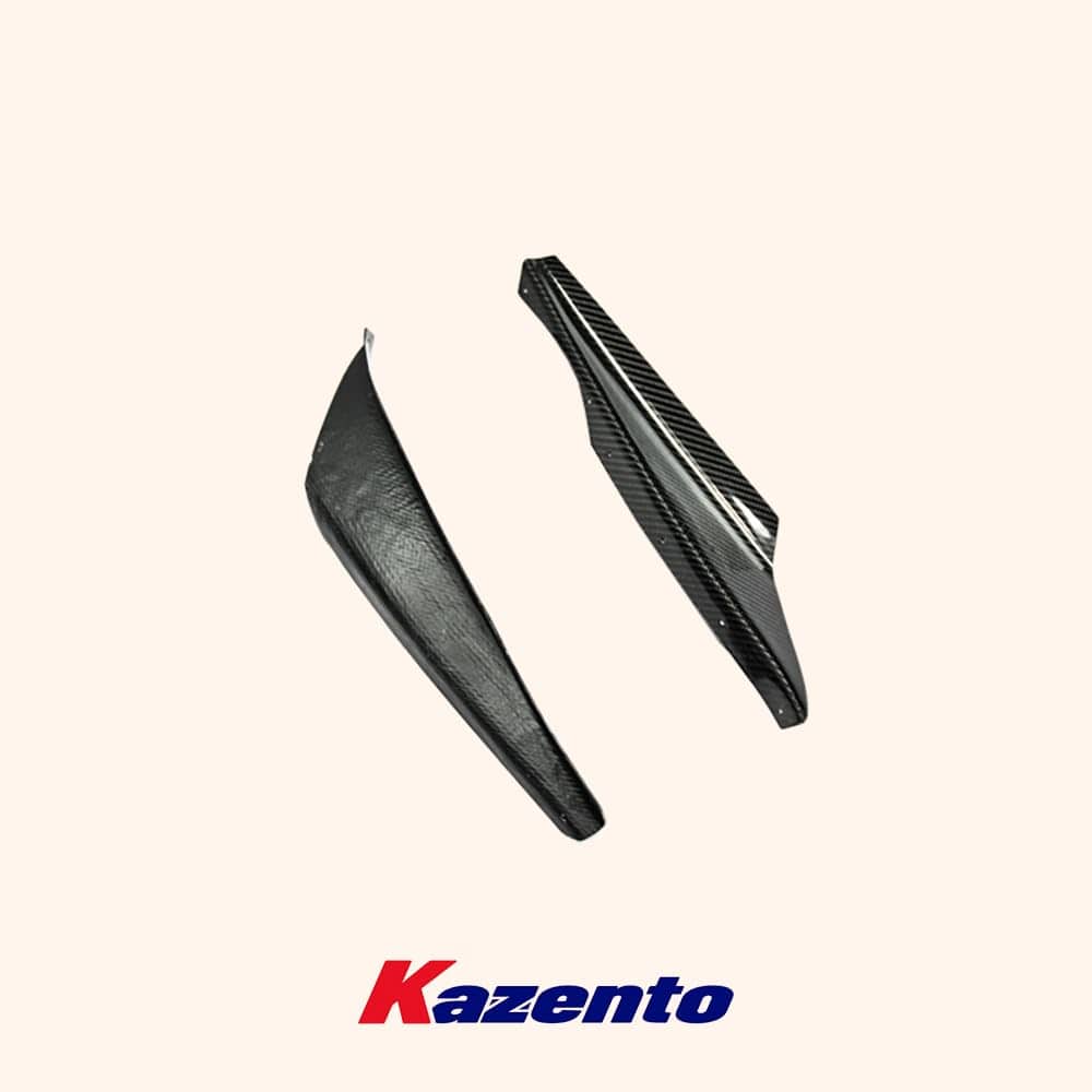 Kazento For Nissan Skyline R34 GTR Z-Tune Style Carbon Fiber Front Bumper Canard (2 pcs)