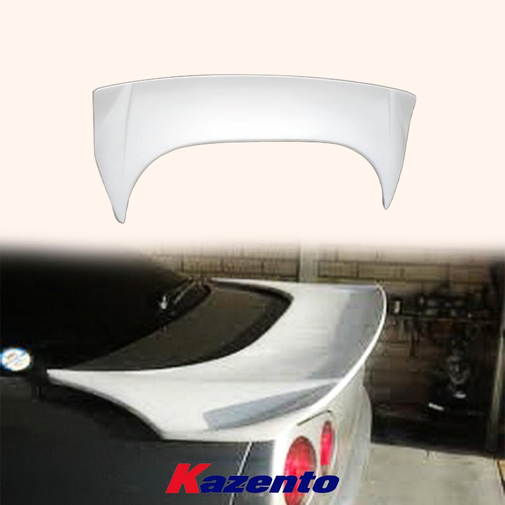 Kazento For Nissan Skyline R34 GTT GTR BOM Style FRP Unpaint Rear Trunk Spoiler Wing Kazento Carbon Parts 车身侧板 R34-RS-BOMEX-FRP