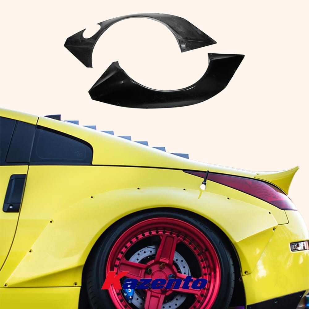 Kazento For Nissan Z33 2003-08 350Z RB Style Fiberglass FRP Unpaint Rear Fender Flare Kazento Carbon Parts 车身侧板 350Z-RF-RB2-FRP