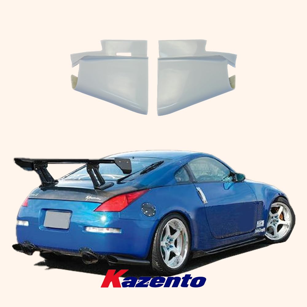 Kazento For Nissan Z33 350Z 2003-08 VRS Type Fiberglass Unpaint Rear Diffuser Side Addon Kazento Carbon Parts 车身侧板 350Z-DIF-VRSA1&-FRP