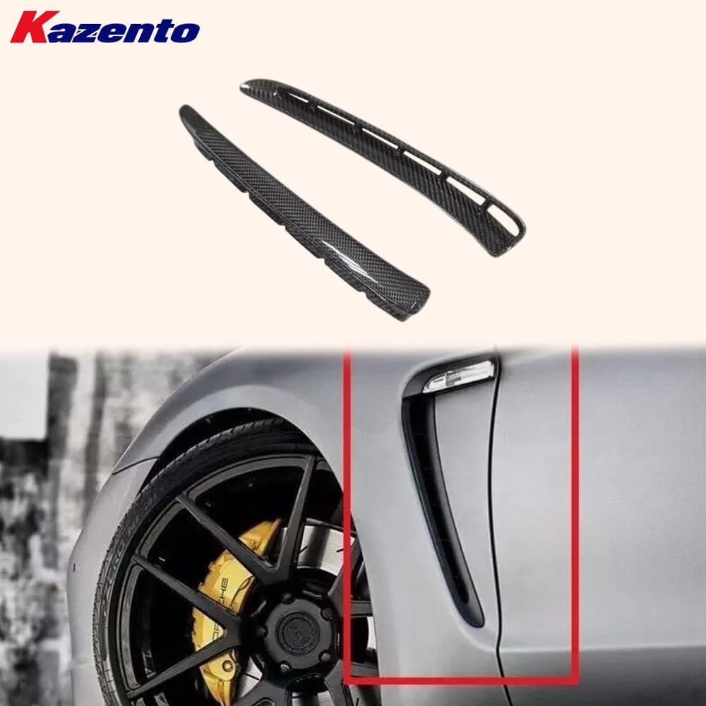 Kazento For Porsche Panamera Turbo S 4S 970 2010-15 Carbon Fiber Front Fender Side Vent Kazento Carbon Parts 车身侧板 PANA-FV-DMC-CF