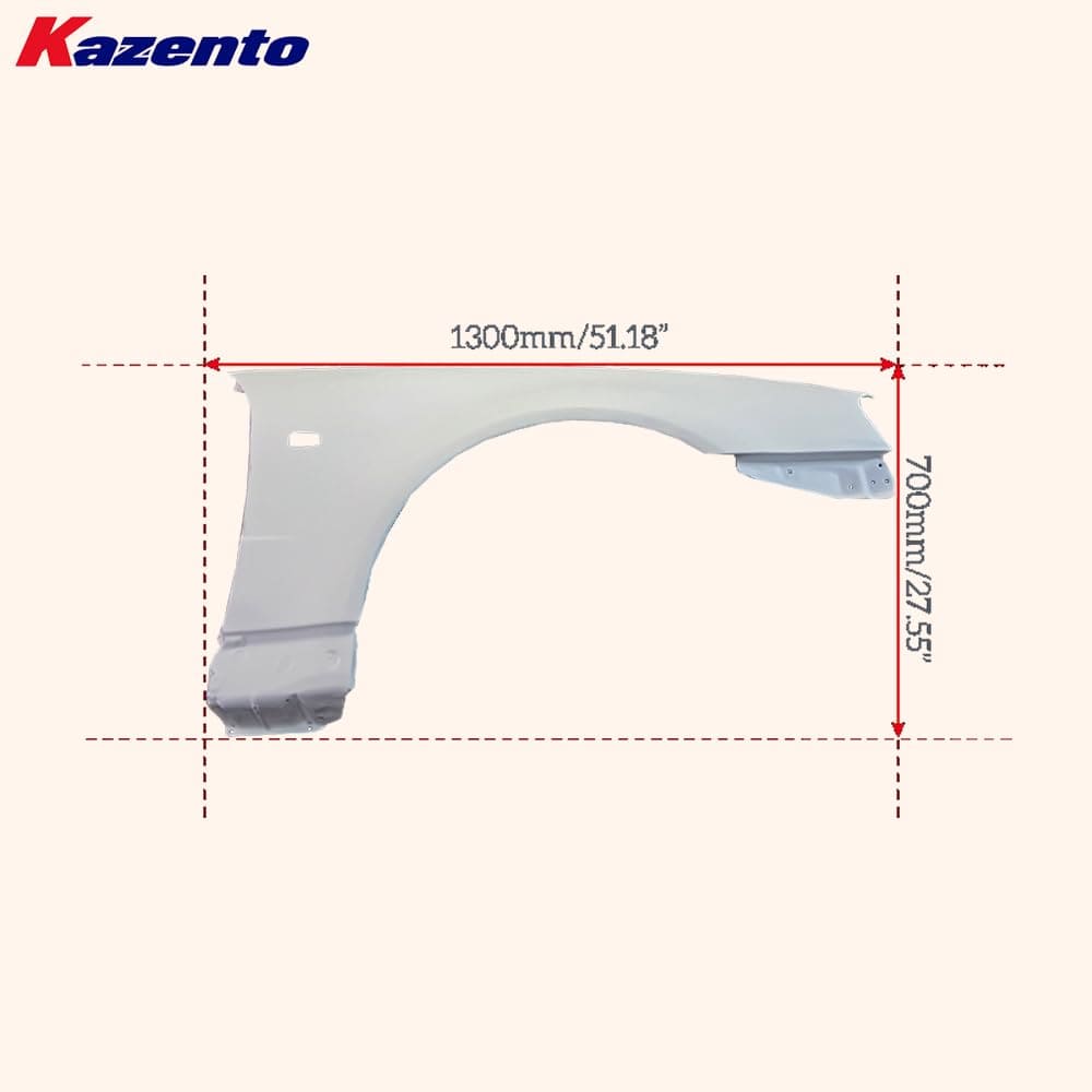 Kazento For R34 Gtr For Nissan Skyline Oem-Style Front Fender Fiber Glass Kazento Carbon Parts 车身侧板 R34-FF-OE-GTR-FRP