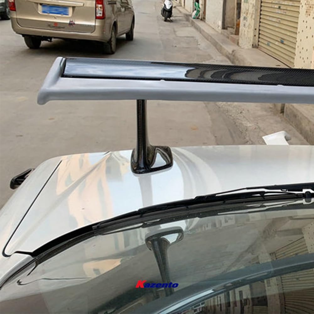 Kazento For Skyline R34 GTR OE Spoiler with JUN High Leg Partial Carbon(blade+caps+legs) Kazento Carbon Parts 车身侧板 R34-RS-OE-LEG-PCF2
