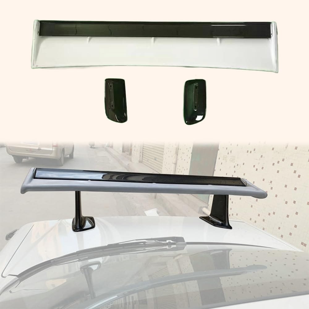 Kazento For Skyline R34 GTR OE Spoiler with JUN High Leg Partial Carbon(blade+caps+legs) Kazento Carbon Parts 车身侧板 R34-RS-OE-LEG-PCF2