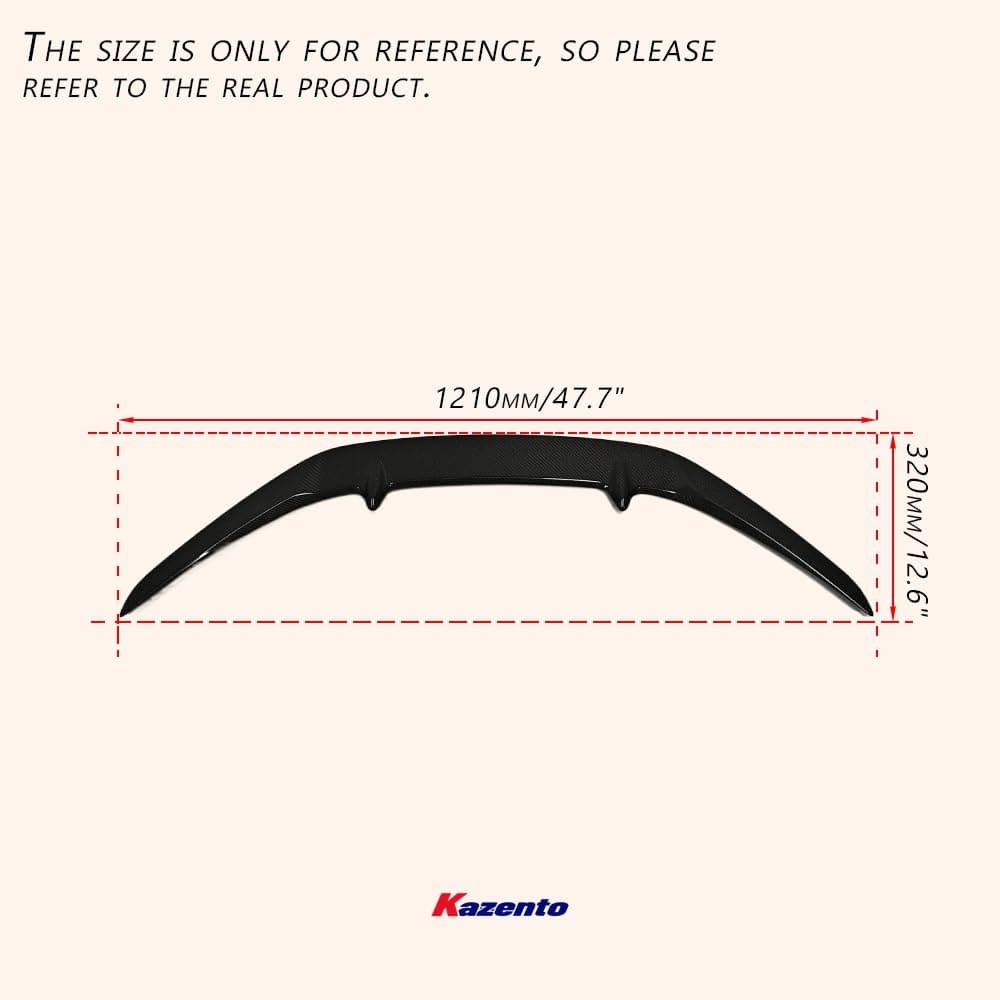 Kazento For SUBARU BRZ GR86 2022+ ST Style Carbon Fiber Rear Spoiler Wing Lip Kazento Carbon Parts 车身侧板 GR86-RS-ST-CF