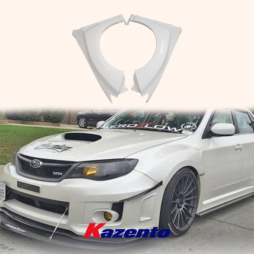 Kazento For Subaru Impreza 07-14 WRX GR GRB Hatchback Vented Front Fender FRP Unpainted Kazento Carbon Parts 车身侧板 GRB-FF-STI-FRP