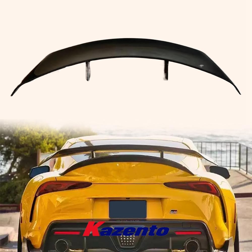 Kazento For TOYOTA Supra A90 2019-2022 Carbon Fiber KZ Style Rear Trunk Boot GT Spoiler Kazento Carbon Parts 车身侧板 A90-RS-AIMGT-CF