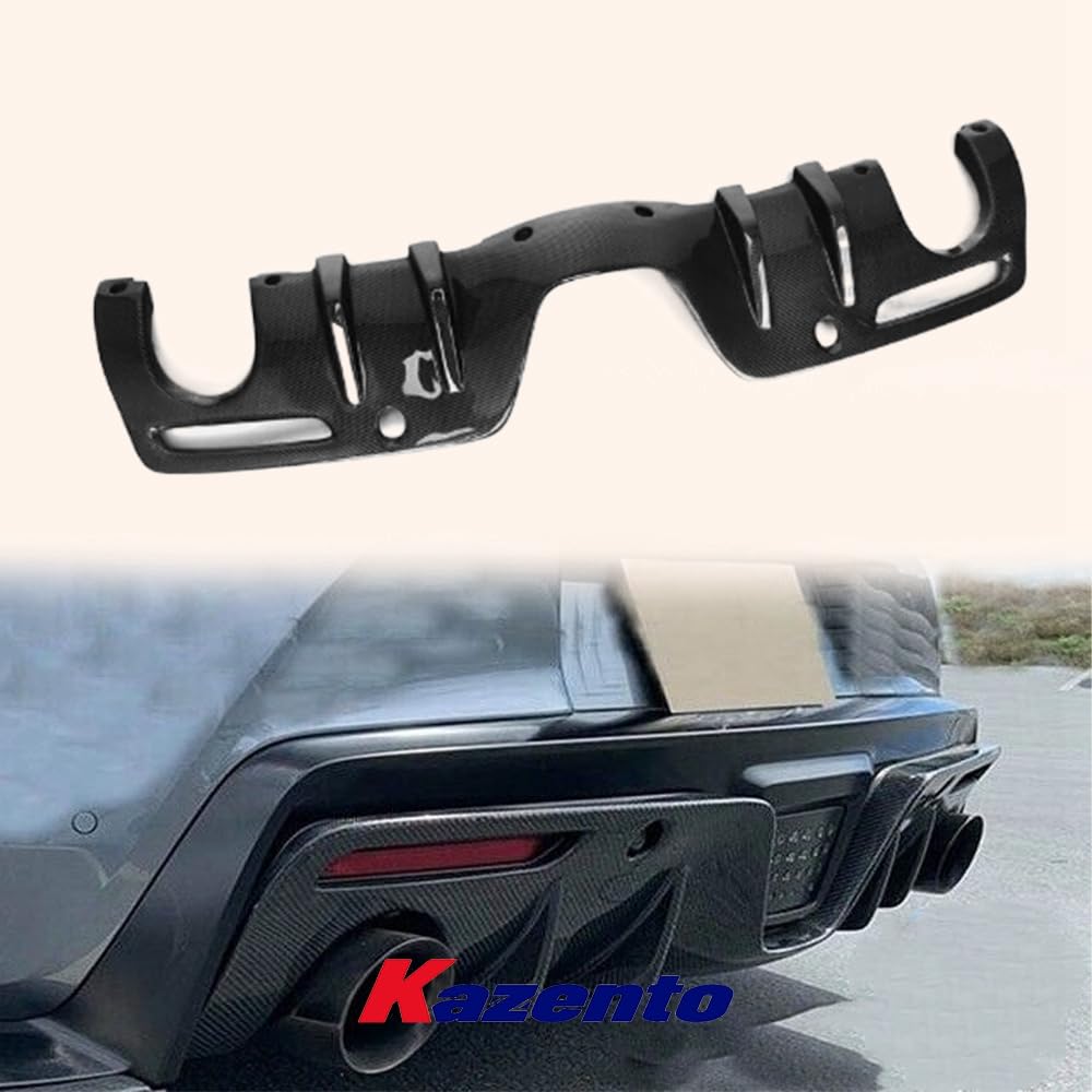 Kazento For TOYOTA Supra A90 2019-2022 KZ Style Carbon Fiber Rear Bumper Center Diffuser Spoiler Kazento Carbon Parts 车身侧板 A90-DIF-AIM-CF
