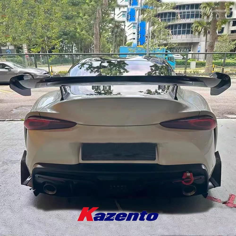 Kazento For Toyota Supra A90 Only AD Style Carbon Fiber Rear Trunk GT Spoiler Wing Lip Kazento Carbon Parts 车身侧板 A90-RS-AD1-CF