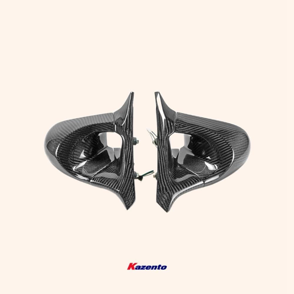 Kazento For Z34 370Z For Nissan Aero Side-view Mirror (Left Hand Drive) Rearview Mirror Guard CoversCarbon Fiber Kazento Carbon Parts 车身侧板 370Z-MC-TI-GND-L-CF