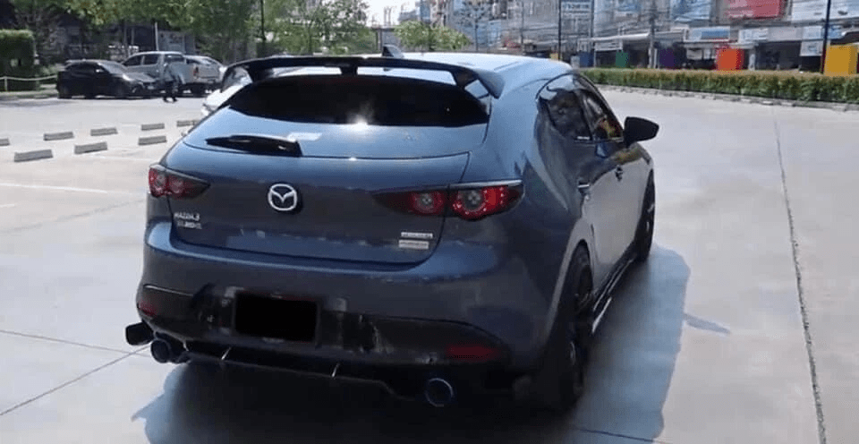 Mazda 3 Axela Hatch Back Roof Spoiler Wing 2020+ Kazento Carbon Parts 车身侧板