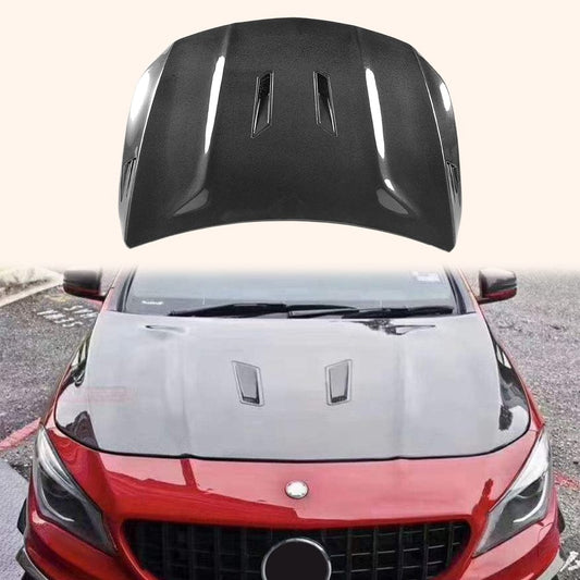 Mercedes W117 CLA200 CLA250 CLA260 CLA45 AMG Vent Bonnet Hood 2013-19 Kazento Carbon Parts Carbon Fiber W117-HOOD-LY2-CF