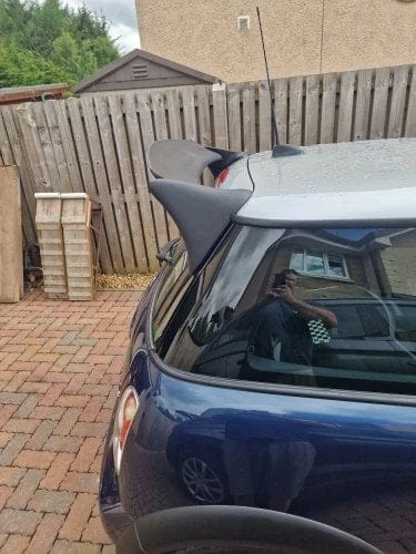Mini R50 R53 Mini Cooper AQR Type Fiberglass Unpaint Rear Spoiler Wing Kazento Carbon Parts 车身侧板 Fiber Glass (Unpaint) R53-RS-AQR-FRP