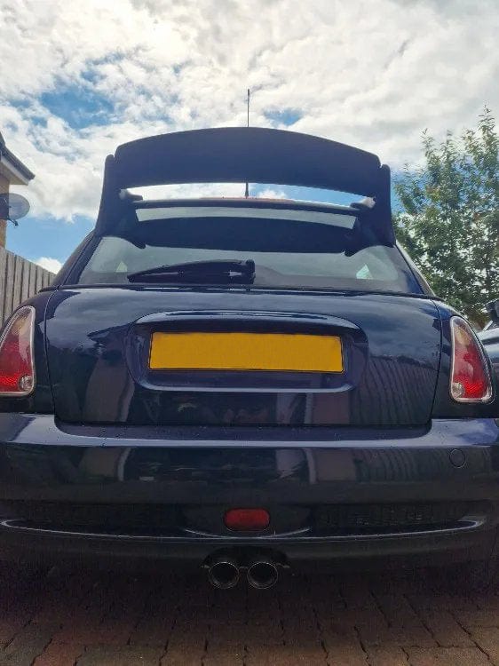 Mini R50 R53 Mini Cooper AQR Type Fiberglass Unpaint Rear Spoiler Wing Kazento Carbon Parts 车身侧板 Fiber Glass (Unpaint) R53-RS-AQR-FRP