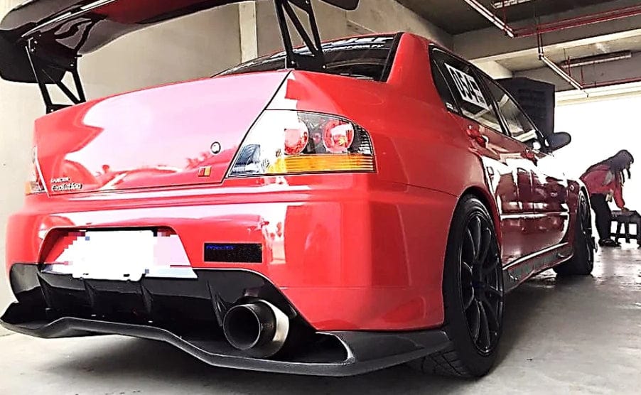 Mitsubishi Evolution Evo 9 Carbon Votex Rear Under Diffuser (Fit 06-11 Civic Fd) Kazento Carbon Parts 车身侧板 Carbon Fiber EVO9-DIF-JDM-CF