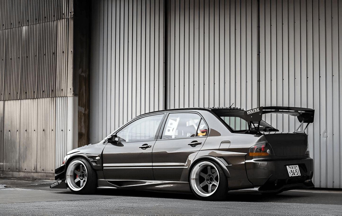 Mitsubishi Evolution Evo 9 Carbon Votex Rear Under Diffuser (Fit 06-11 Civic Fd) Kazento Carbon Parts 车身侧板 Carbon Fiber EVO9-DIF-JDM-CF