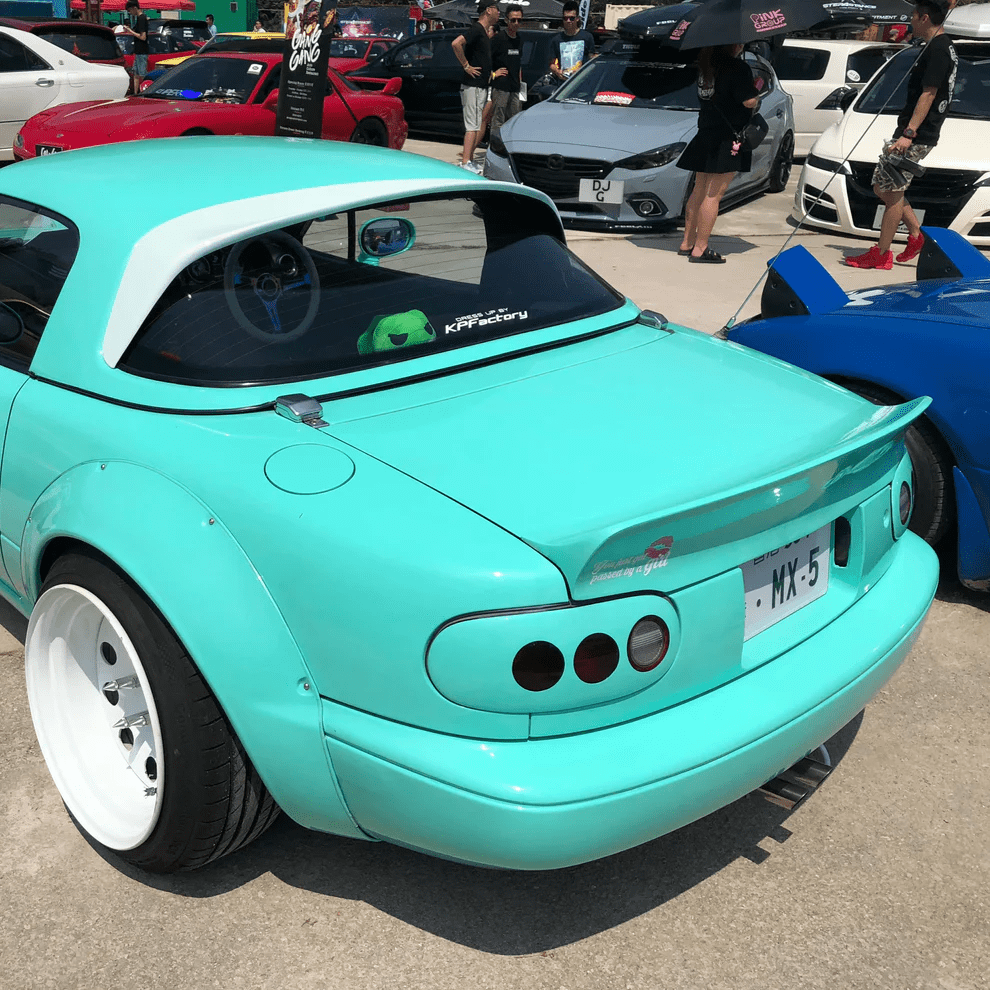MX5 Miata NA Roadster R Bunny Wide-body Rear Spoiler 1989-1997 Kazento Carbon Parts 车身侧板