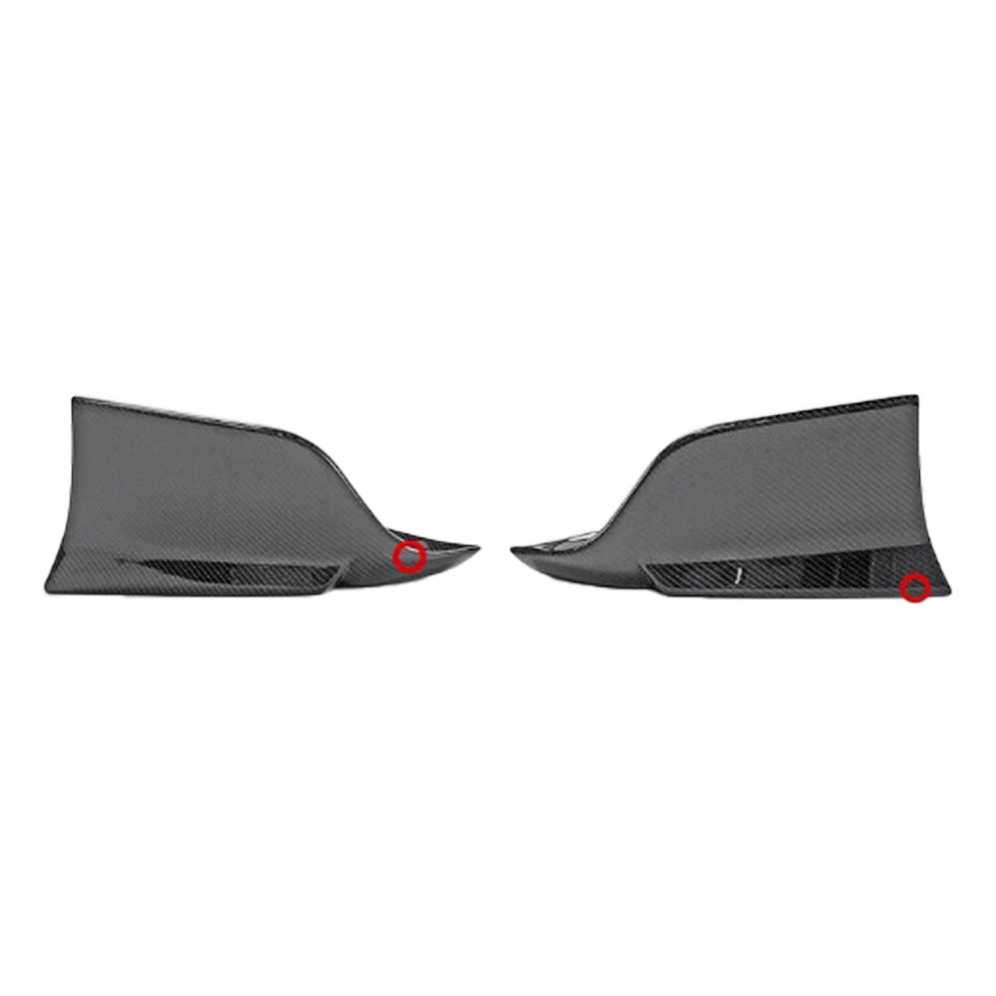 For Toyota 19+ Supra A90 TMS Type Carbon Fiber Rear Under Diffuser Side Canards - Kazento Carbon Parts