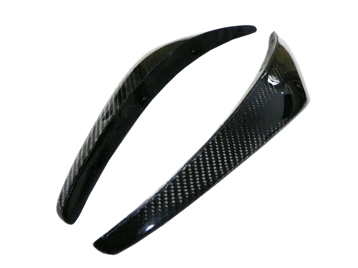 Kazento For Nissan Z33 350Z 2003-08 NIS 2 Carbon Fiber Front Bumper Canard Splitter Pair - Kazento Carbon Parts