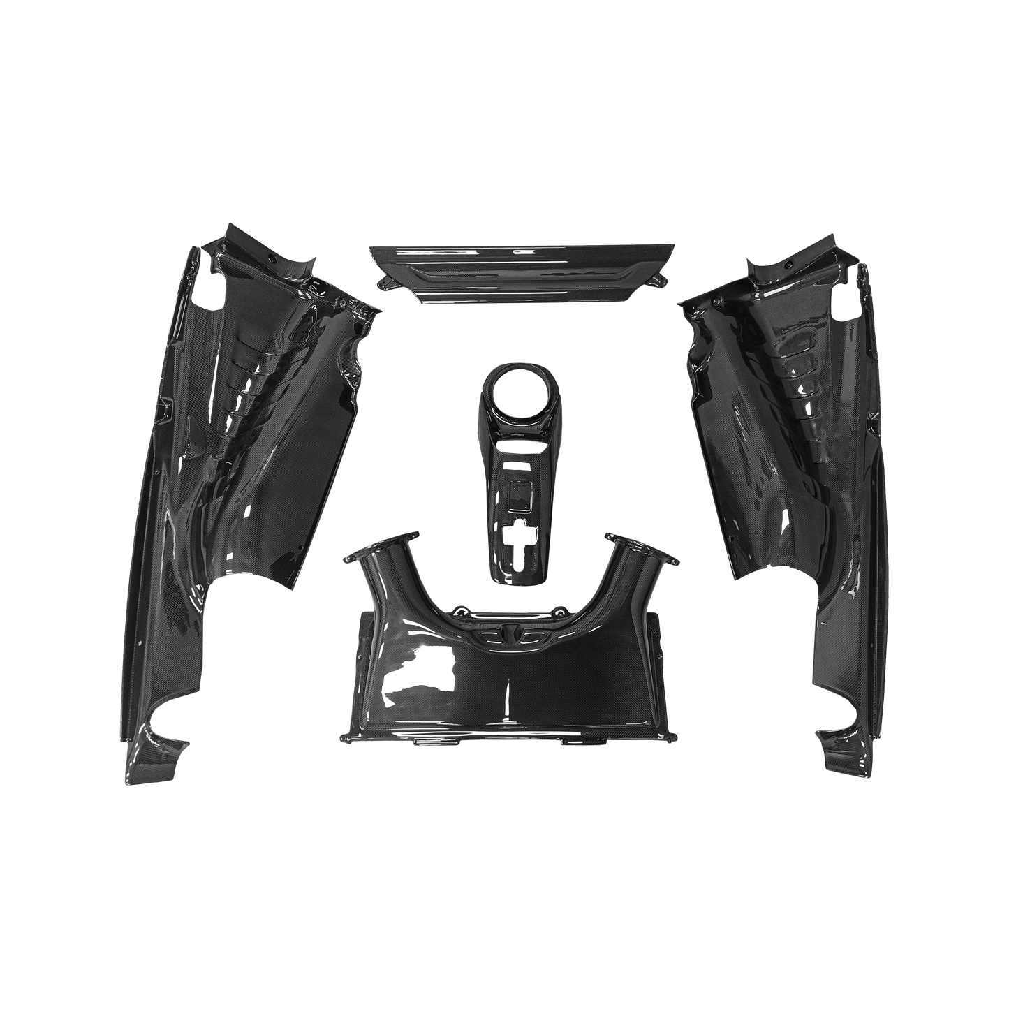 For Ferrari 488 GTB Spider Pista 2015-19 Dry Carbon Engine Bay Panel Compartment - Kazento Carbon Parts