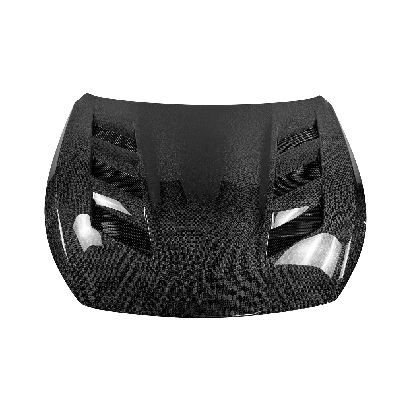 Infiniti Q50 V37 AM Type Front Vented Hood Honey Comb Carbon Fiber