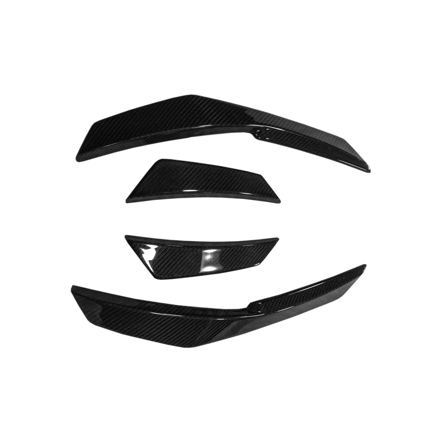 Carbon Front Bumper Side Canard Splitters Audi R8 V10 2016-18 Coupe