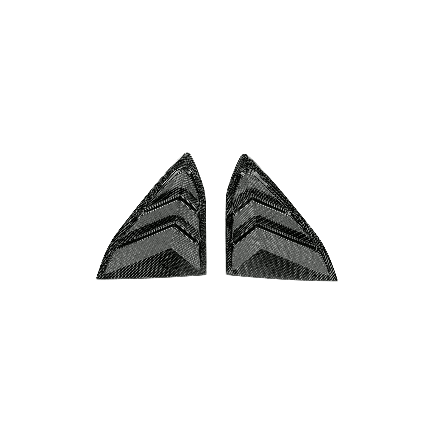 Chevrolet Corvette C8 2 Door 2020-24 Carbon Fiber Window Louvers
