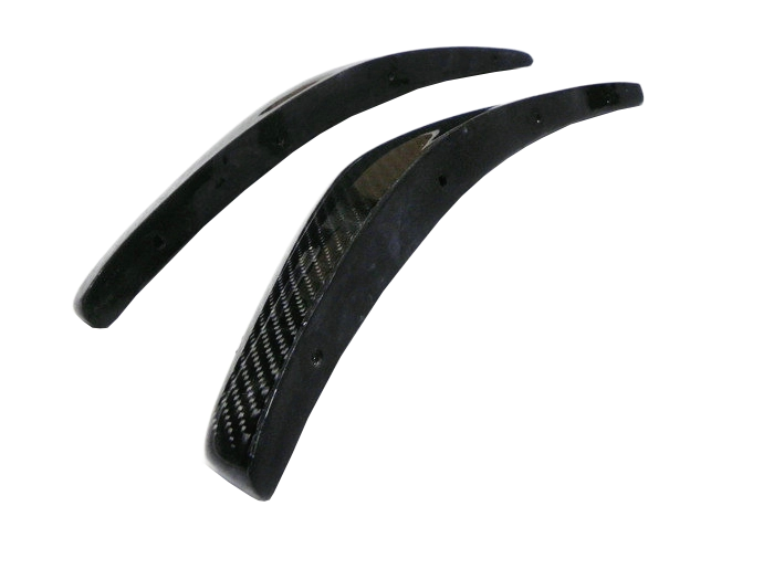 Kazento For Nissan Z33 350Z 2003-08 NIS 2 Carbon Fiber Front Bumper Canard Splitter Pair - Kazento Carbon Parts