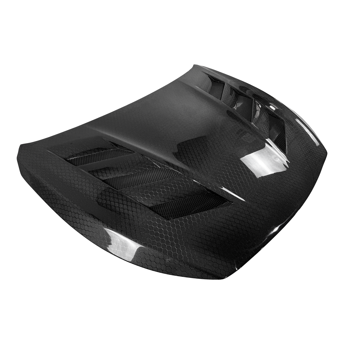 Infiniti Q50 V37 AM Type Front Vented Hood Honey Comb Carbon Fiber