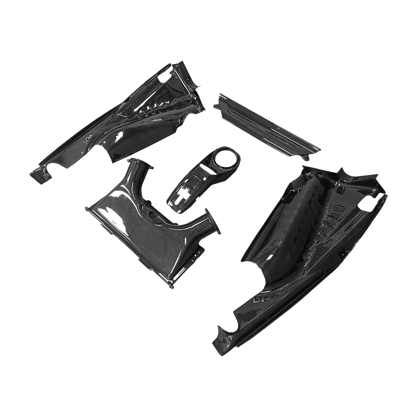 For Ferrari 488 GTB Spider Pista 2015-19 Dry Carbon Engine Bay Panel Compartment - Kazento Carbon Parts