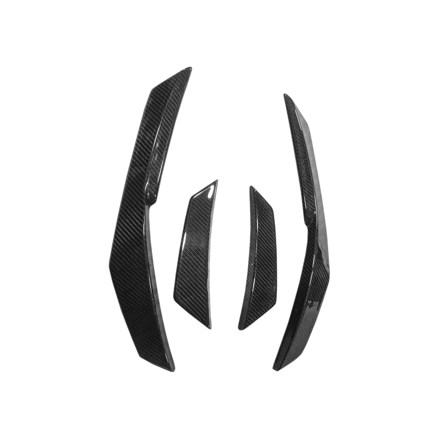 Carbon Front Bumper Side Canard Splitters Audi R8 V10 2016-18 Coupe