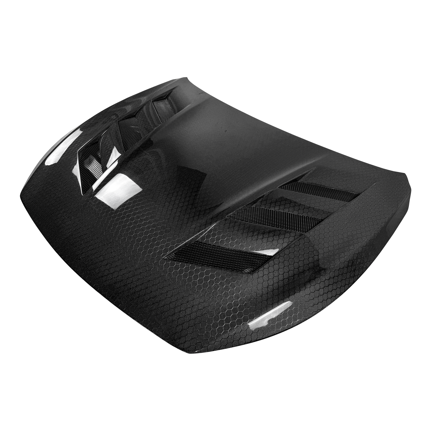 Infiniti Q50 V37 AM Type Front Vented Hood Honey Comb Carbon Fiber